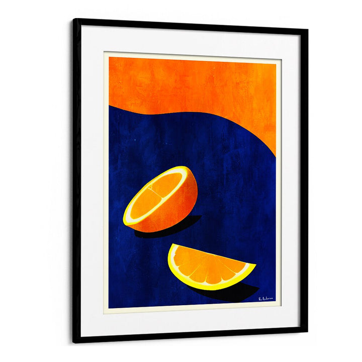 Bright and stylish PETIT DEITUJEUNER, KITCHEN POSTERS featuring vibrant orange and blue colors for your kitchen decor.