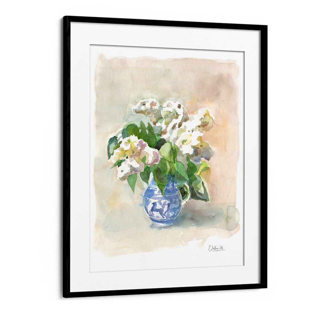 Stunning WHITE LILACS IN A VASE, FLORAL FLOWER PAINTINGS, perfect for elevating your living space with elegance.