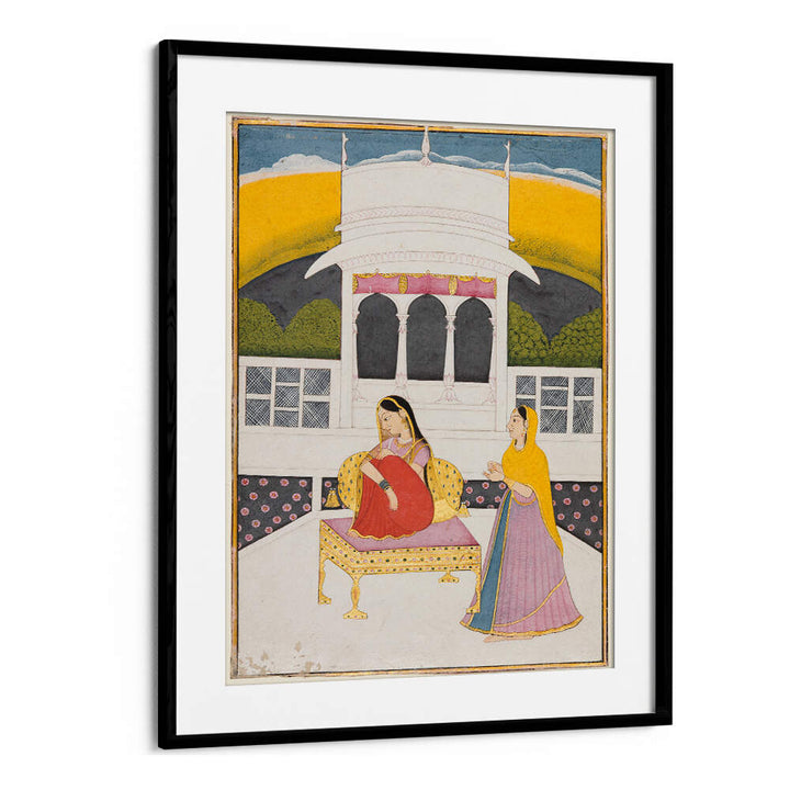 QUIET LONGING IN THE PAVILION , INDIAN ART PAINTINGS