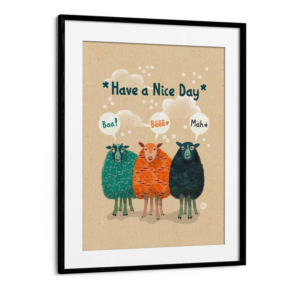 SHEEP'S CHEERFUL GREETING , KIDS ROOM PAINTINGS