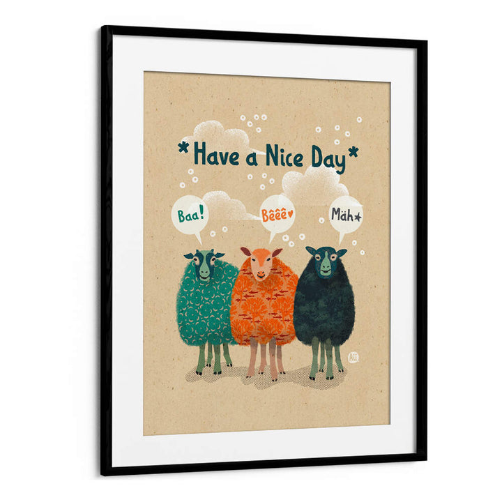 SHEEP'S CHEERFUL GREETING , KIDS ROOM PAINTINGS