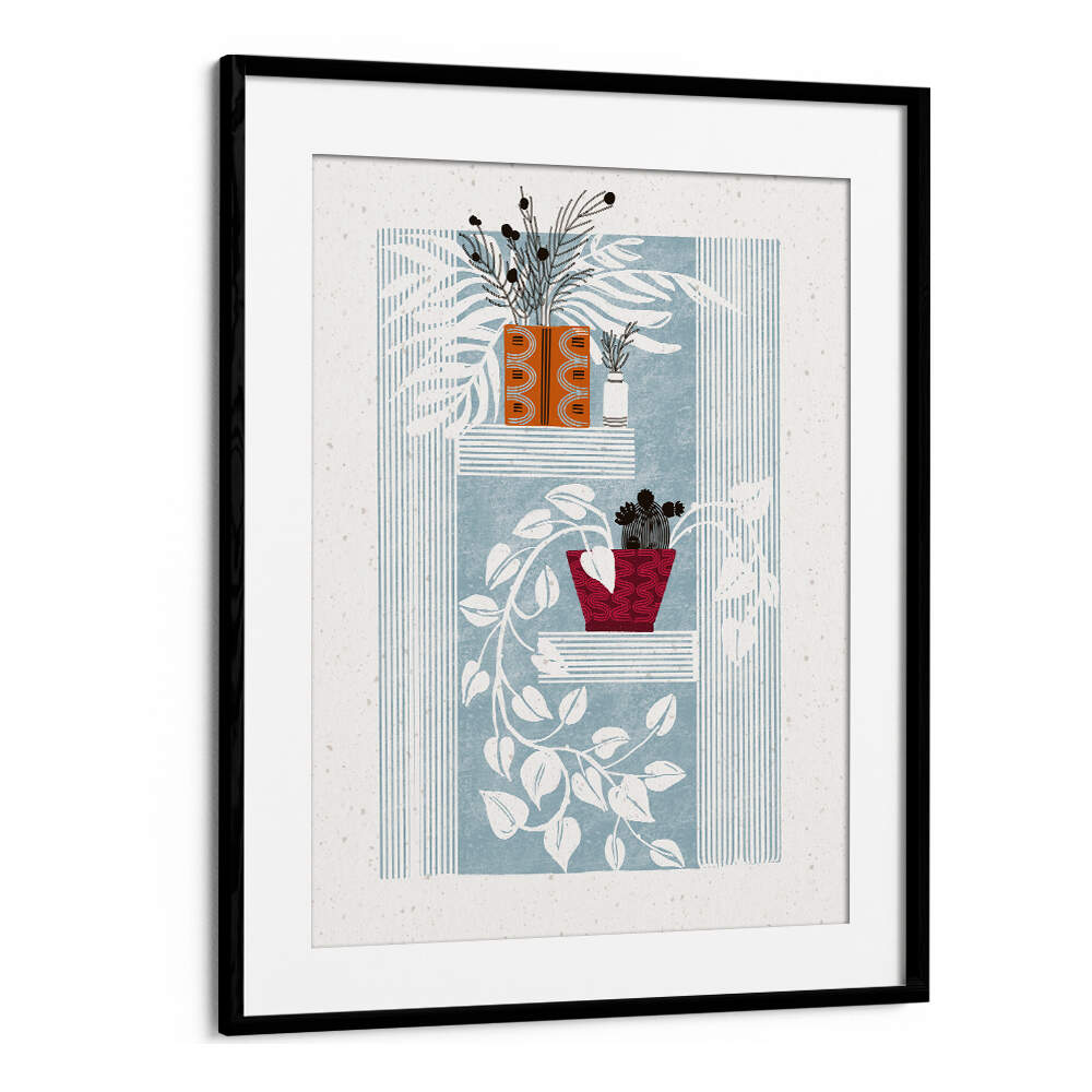 SHELVED SERENITY , FLORAL FLOWER PAINTINGS