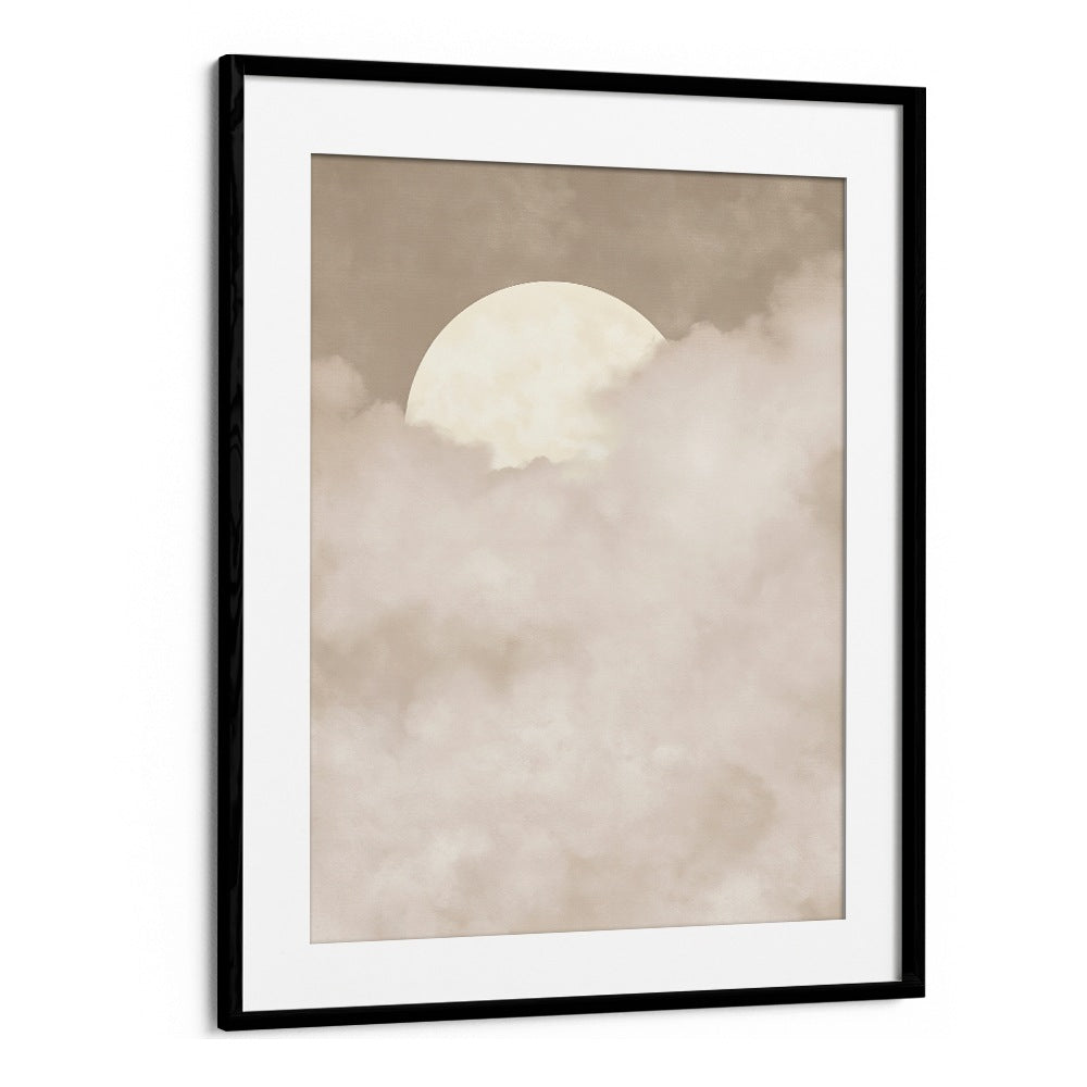 SOFT MOON ABOVE CLOUDS
