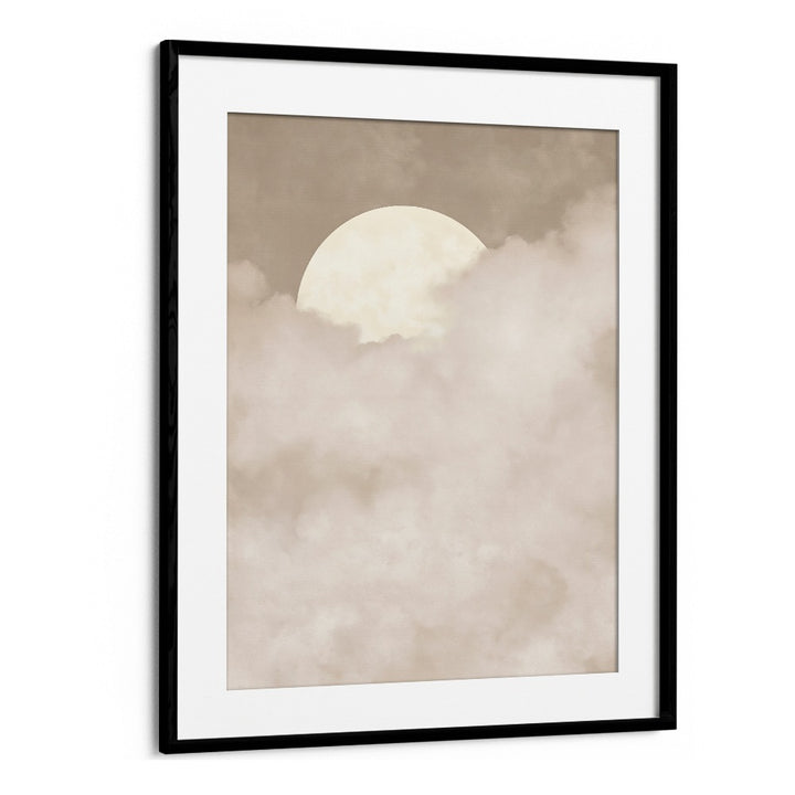 SOFT MOON ABOVE CLOUDS
