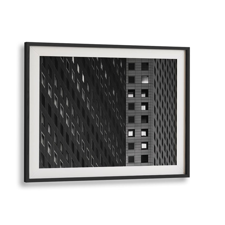 Fine art SQUARES, PHOTOGRAPHY PRINTS showcasing urban architecture in striking black and white, perfect for modern decor.