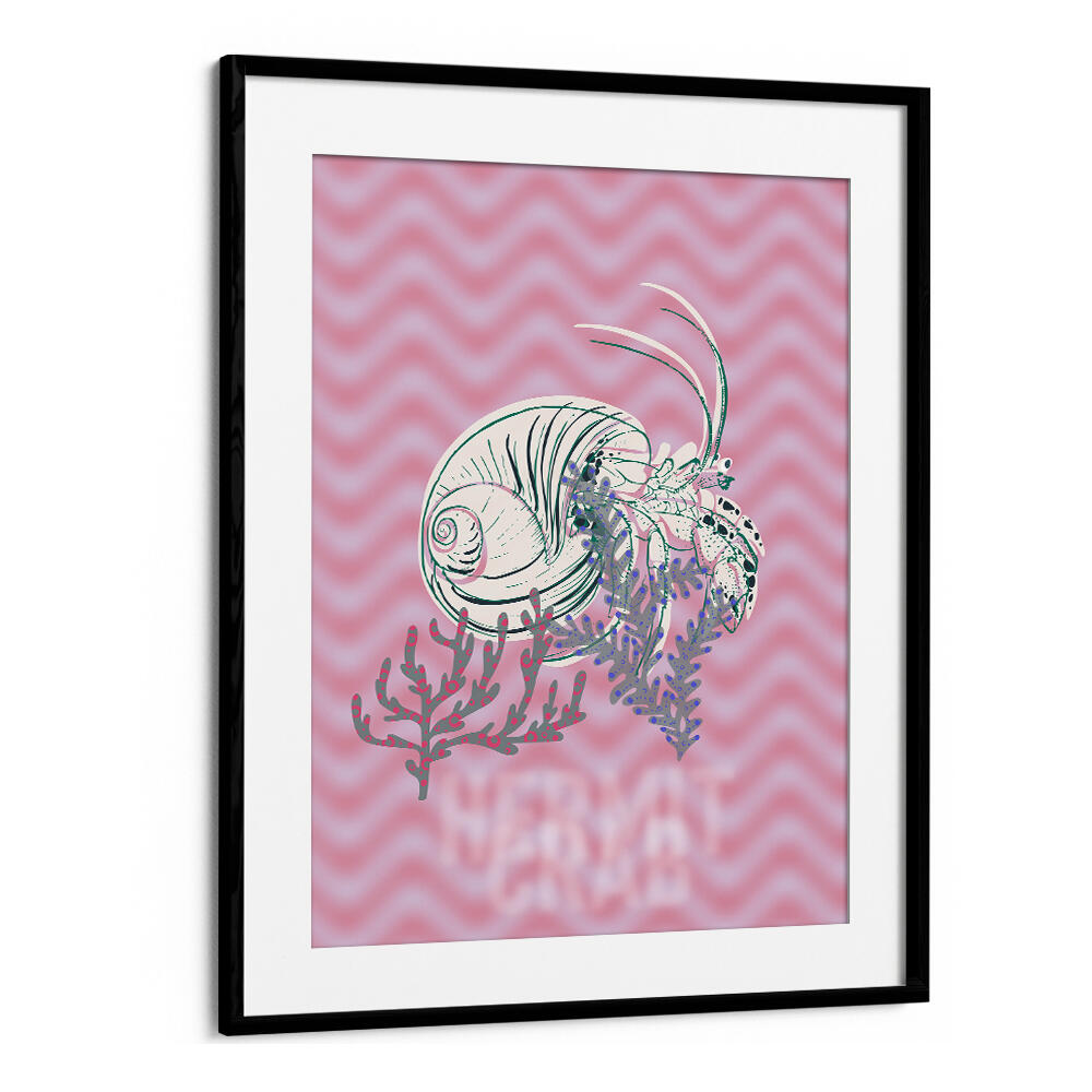 Colorful SEA LIFE JOY, BEACH PAINTINGS featuring a hermit crab and coral, perfect for enhancing your coastal decor.