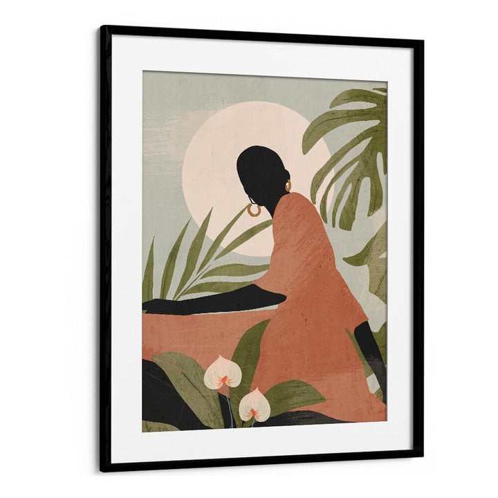 Stunning SERENE SUNLIT SILHOUETTE, BOHO ART PAINTINGS, perfect for adding bohemian vibes to any living space.
