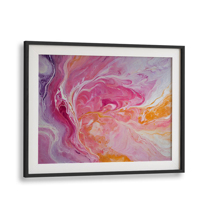Vibrant SWIRLING PATTERNS, ABSTRACT PAINTINGS in pink and orange, perfect for bold home decor statements.