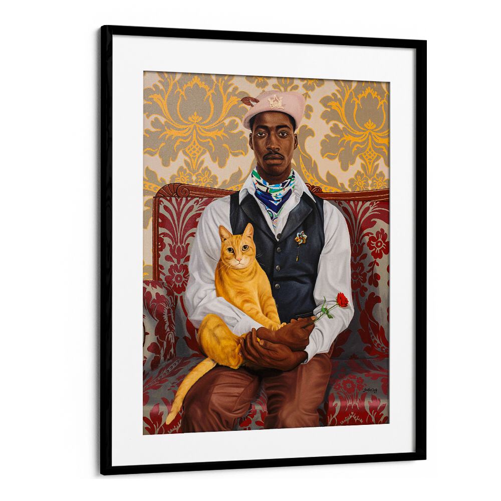 A striking portrait from THE VELVET THRONE, AFRICAN ART PAINTINGS collection, showcasing cultural richness and artistry.
