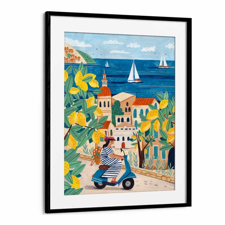 WOMAN ON THE AMALFI COAST , TRAVEL POSTERS
