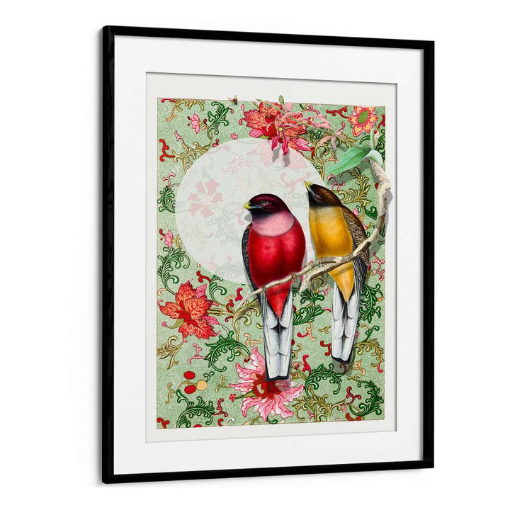 VIBRANT BIRDS FLORAL PATTERN