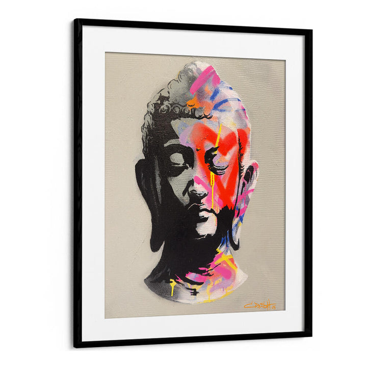 VIBRANT BUDDHA BUST , POP ART PAINTINGS