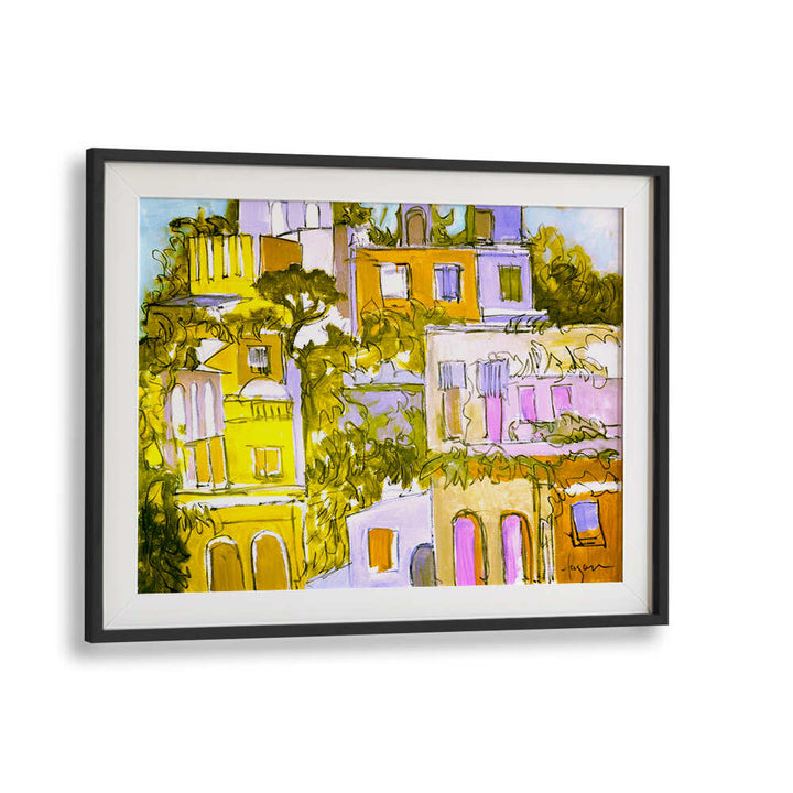 VIBRANT ROOFTOPS , LANDSCAPE PAINTINGS