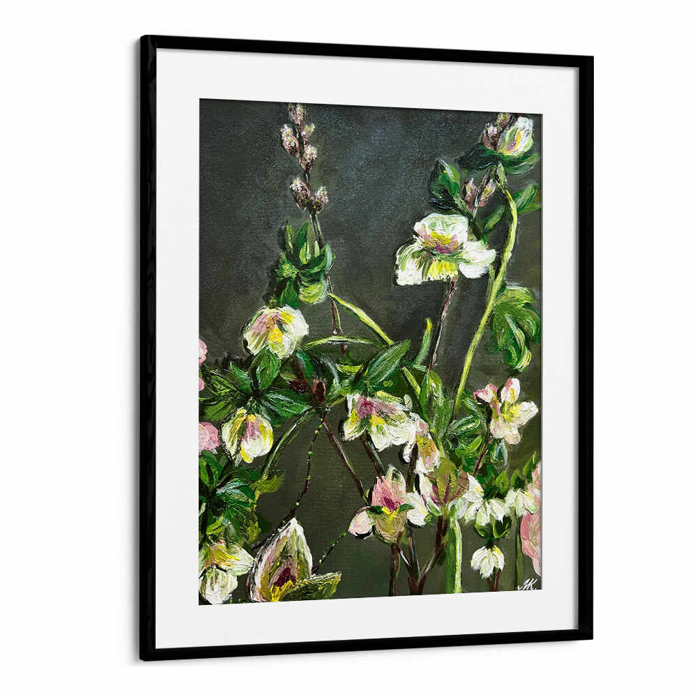 WHITE AND PINK FLORAL PAINTING
