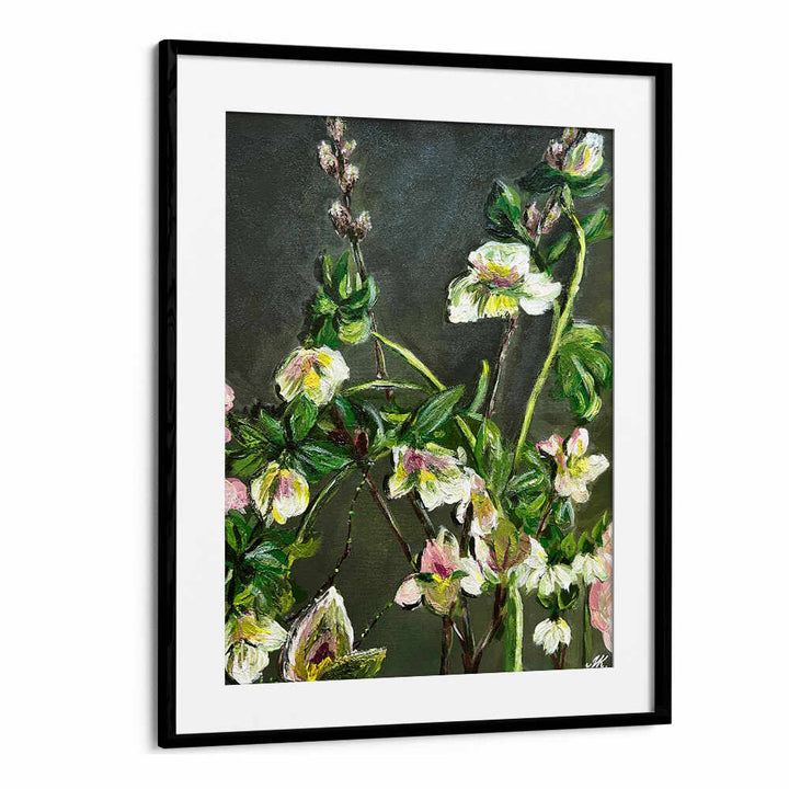 WHITE AND PINK FLORAL PAINTING