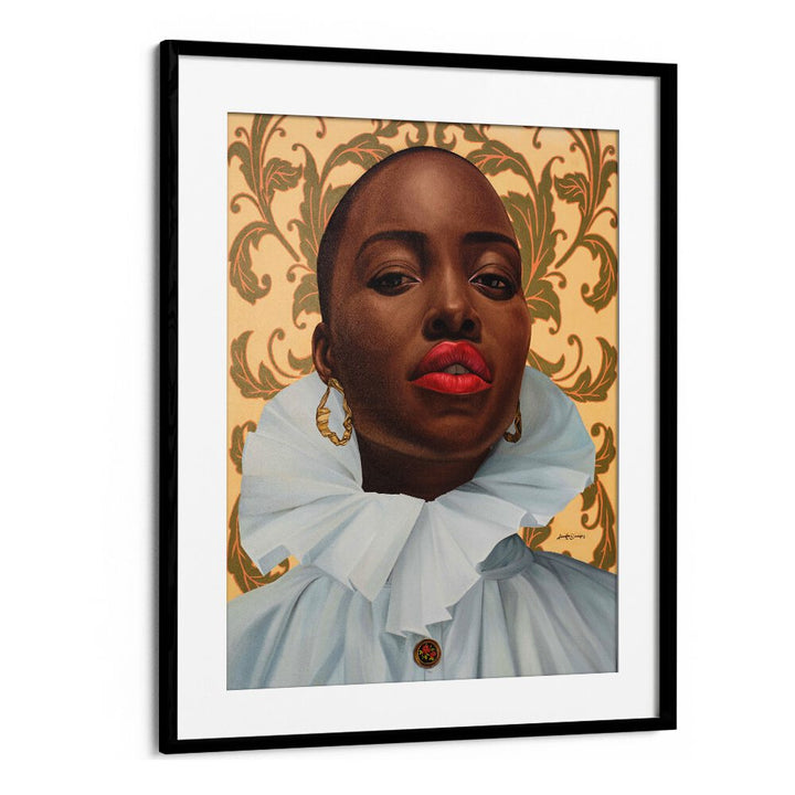 Captivating WOMAN IN BROWN, AFRICAN ART PAINTINGS showcasing African womanhood's strength and grace for stylish homes.