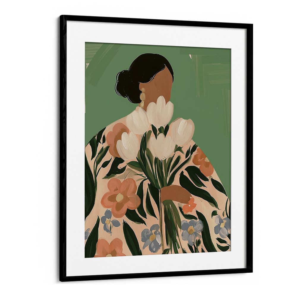 WOMAN WITH TULIPS