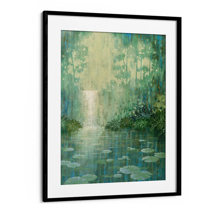 Serene WATERLILY POND, LANDSCAPE PAINTINGS create a tranquil atmosphere, perfect for home or office decor.