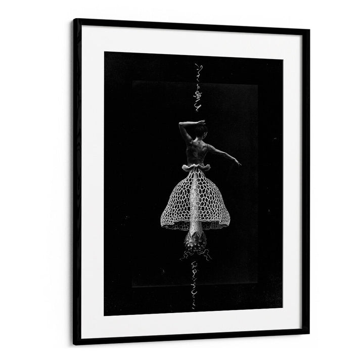 Surreal art print "DANCE WITH ME, SURREAL ART PRINTS" features a dancer in a unique, intricate dress design.