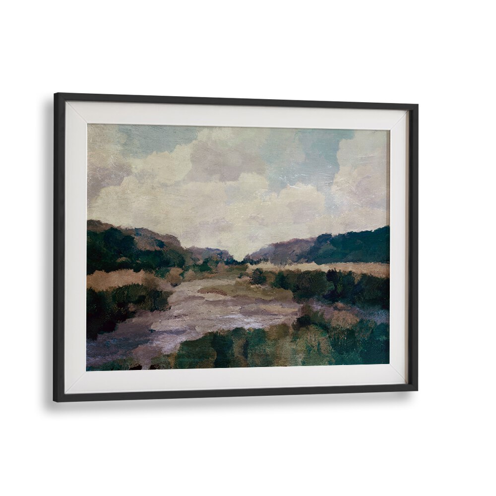 KERNOW STREAM, LANDSCAPE PAINTINGS showcase tranquil streams meandering through lush, serene landscapes, perfect for nature lovers.