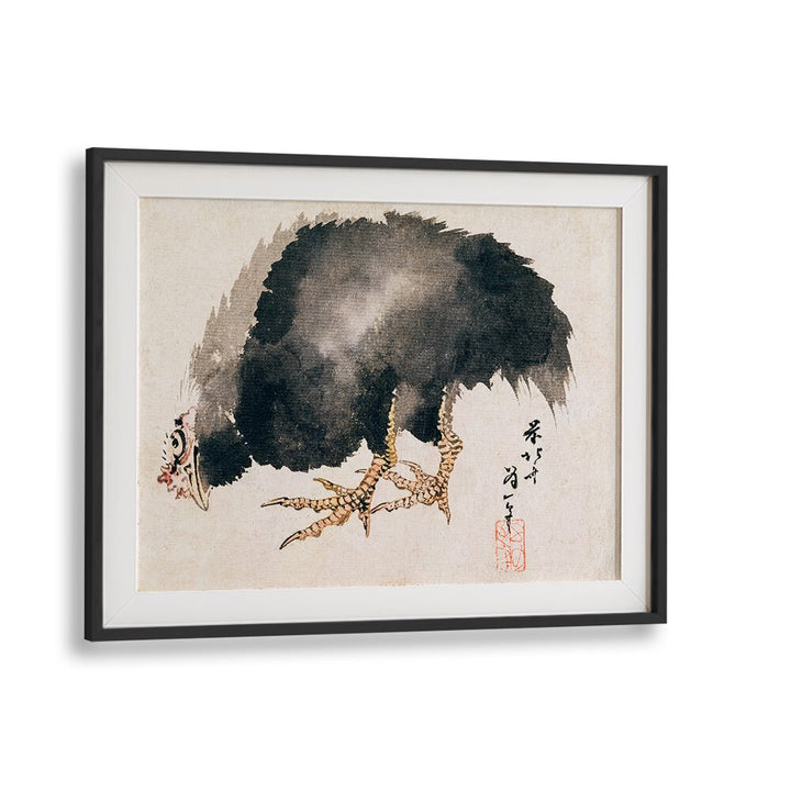 COCK (19TH CENTURY) VINTAGE PAINTING BY KATSUSHIKA HOKUSAI, JAPANESE PAINTINGS