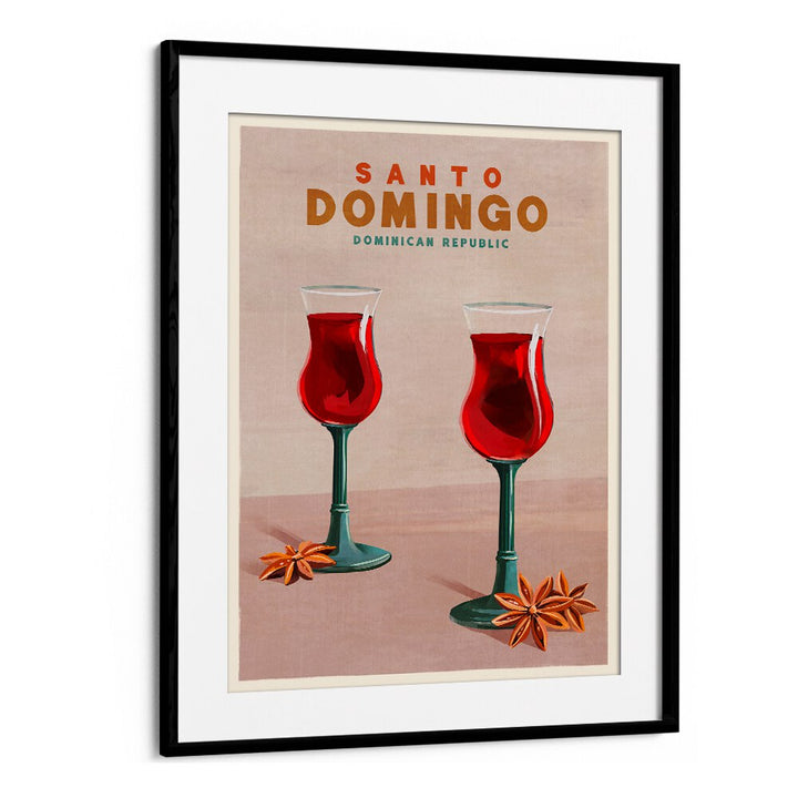 SANTO DOMINGO DOMINICAN REPUBLIC COCKTAIL ART , BAR POSTERS , BAR ART PRINTS