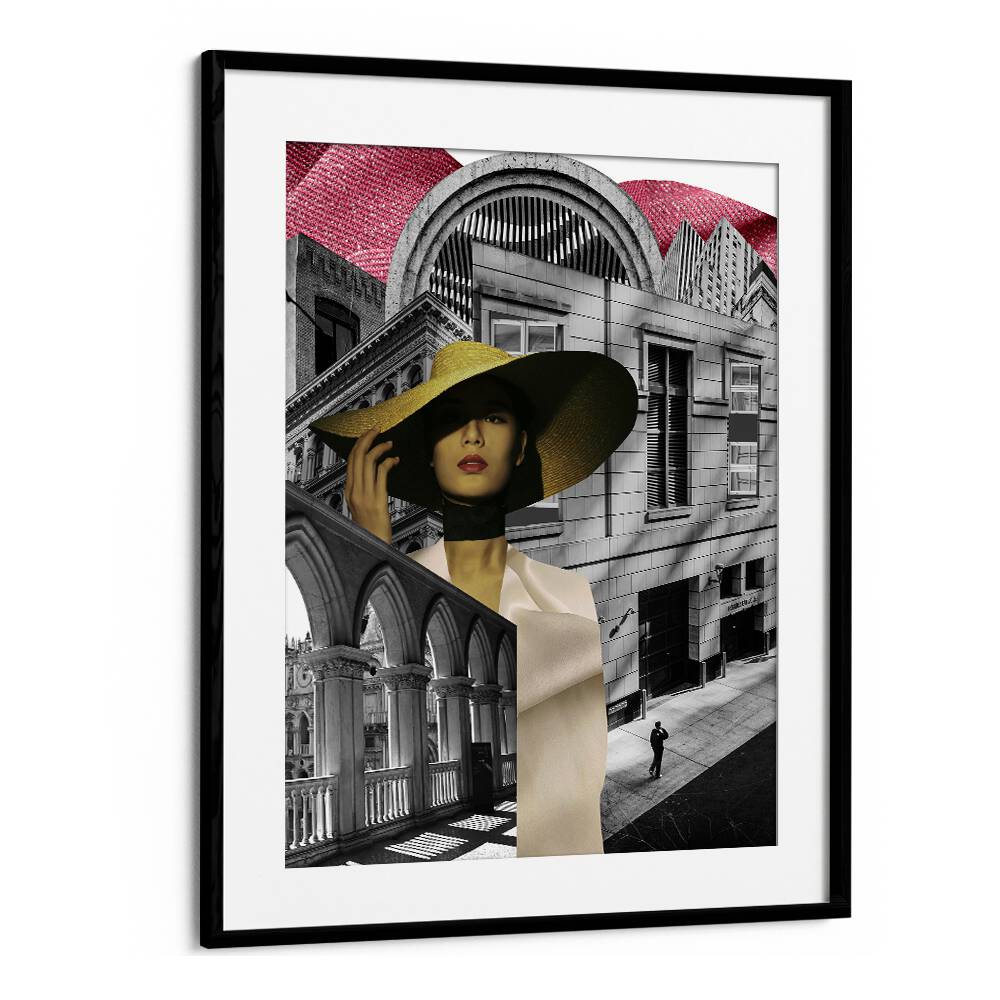 Stylish STREET II, SURREAL ART PRINTS featuring urban elements and a striking portrait, perfect for modern decor.