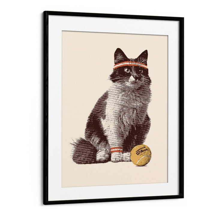 CHAT TENNIS BY FLORENT BODART, WILDLIFE ART PRINTS