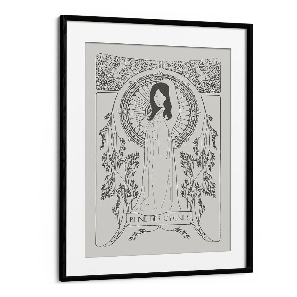 REINE DES CYGNES BY FLORENT BODART, WOMAN ILLUSTRATION ART PRINTS