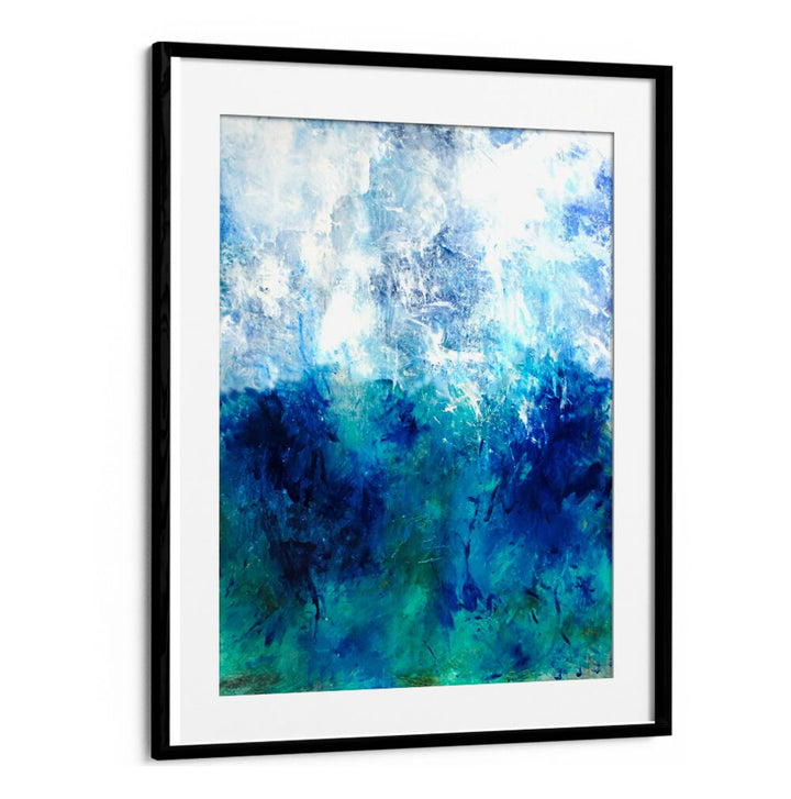 Stunning ABSTRACTION DESIGN V, ABSTRACT PAINTINGS featuring rich blues and textures, perfect for modern living spaces.