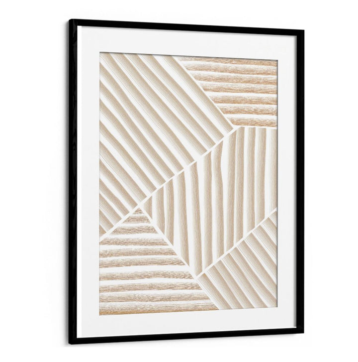 Elegant BEIGE LINE ART, GEOMETRIC ART PRINTS framed in black, perfect for modern home decor sophistication.