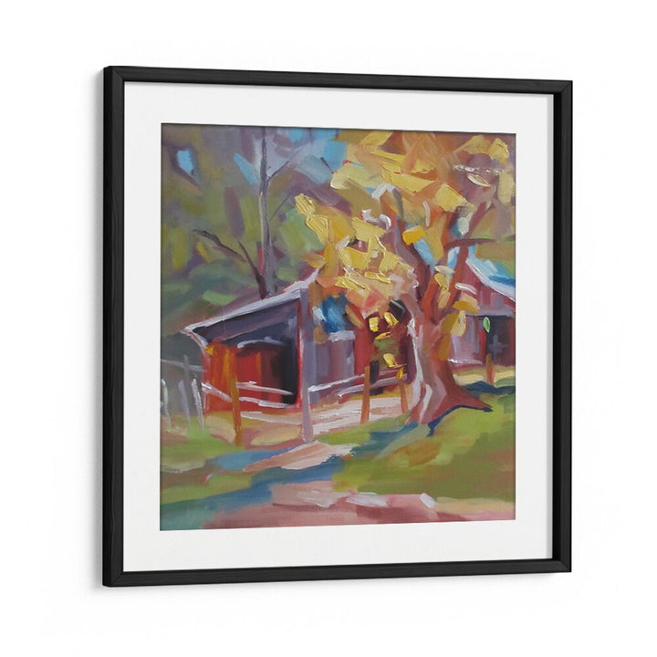 OLD BARN , LANDSCAPE PAINTINGS