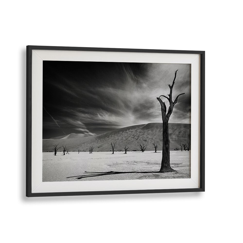 Haunting landscape featuring a barren tree, perfect for fans of THE ARMY OF THE DEAD, PHOTOGRAPHY PRINTS.