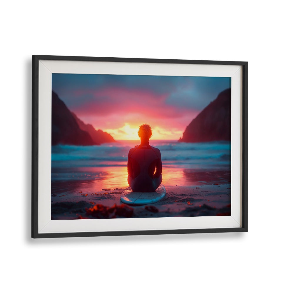 Vibrant SURFSIDE SUNSET, BEACH PAINTINGS capture tranquility as the sun sets, perfect for beach lovers.