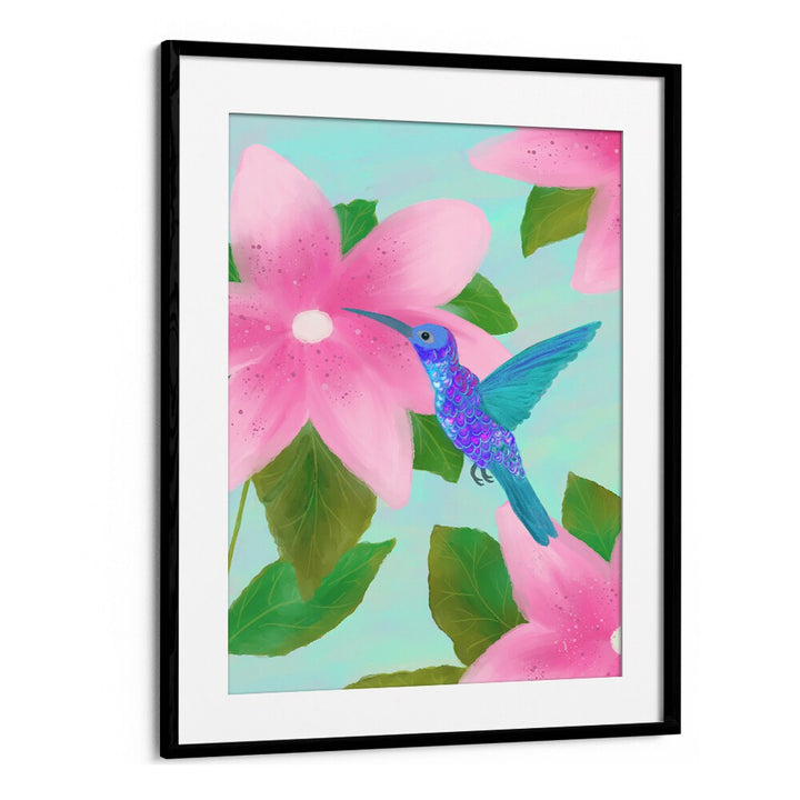 HUMMINGBIRD , FLORAL FLOWER PAINTINGS