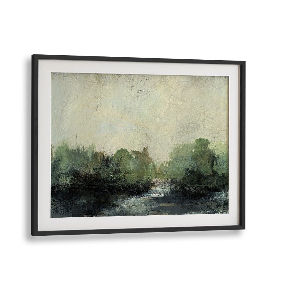 Serene Forest Stream Abstract Paintings with vibrant colors, perfect for transforming your living space into art.