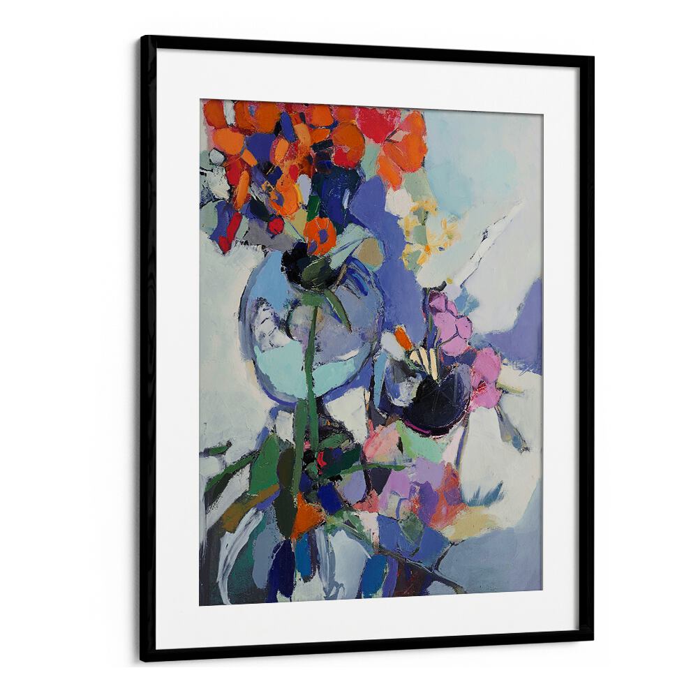 Vibrant ORANGE POPPIES, ABSTRACT PAINTINGS bring color and life to your home decor collection. Perfect for any space!