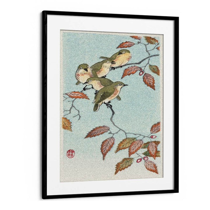 BIRDS ON A BRANCH (1900 - 1936) , JAPANESE PAINTINGS , JAPANESE ART PRINTS