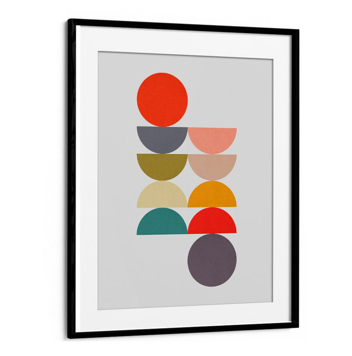 CIRCLES IN HARMONY III, GEOMETRIC ART PRINTS showcase vibrant colors and balanced shapes for serene decor.