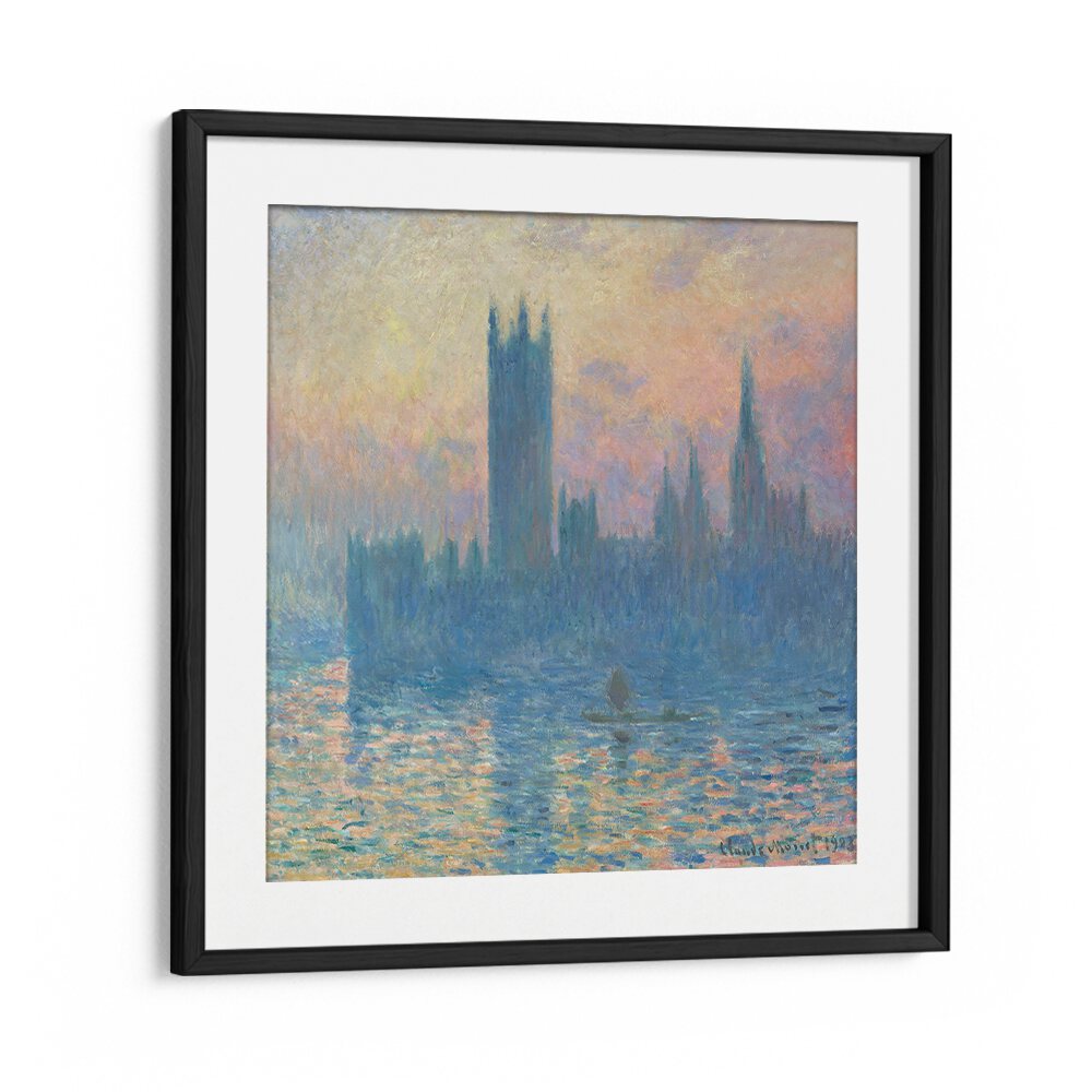 THE HOUSES OF PARLIAMENT, SUNSET (1903) , VINTAGE PAINTINGS