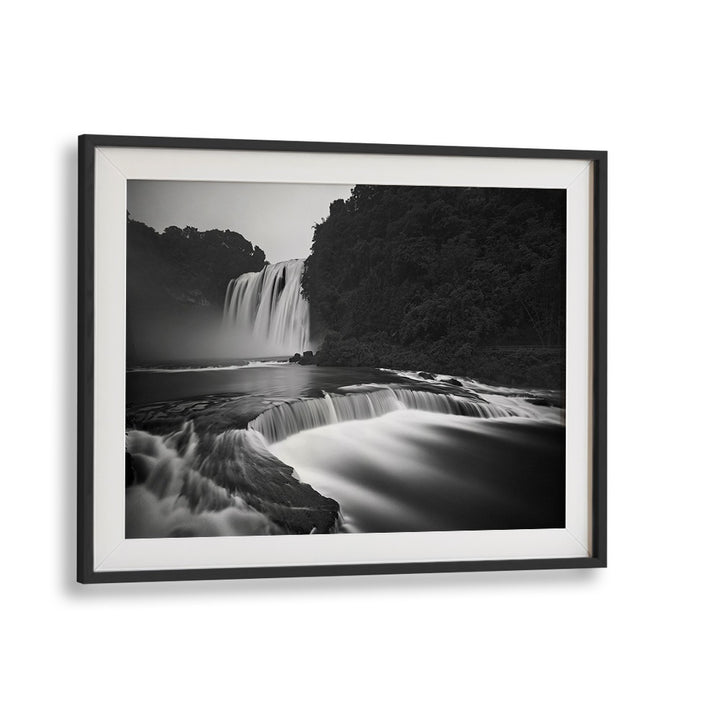Stunning black and white HUANGGUOSHU WATERFALLS, PHOTOGRAPHY PRINTS, perfect for enhancing your space with nature's beauty.