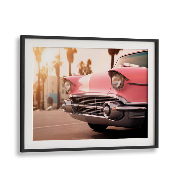 VENICE PINK RETRO CAR , CAR POSTERS