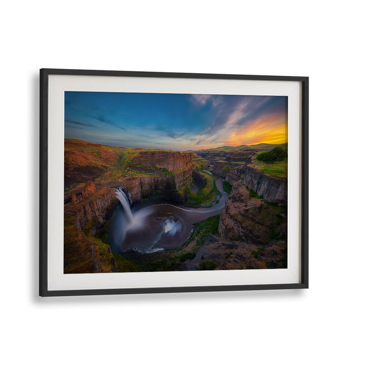 SUNSET AT PALOUSE FALLS BY MICHAEL ZHENG , LANDSCAPE PHOTO PRINTS