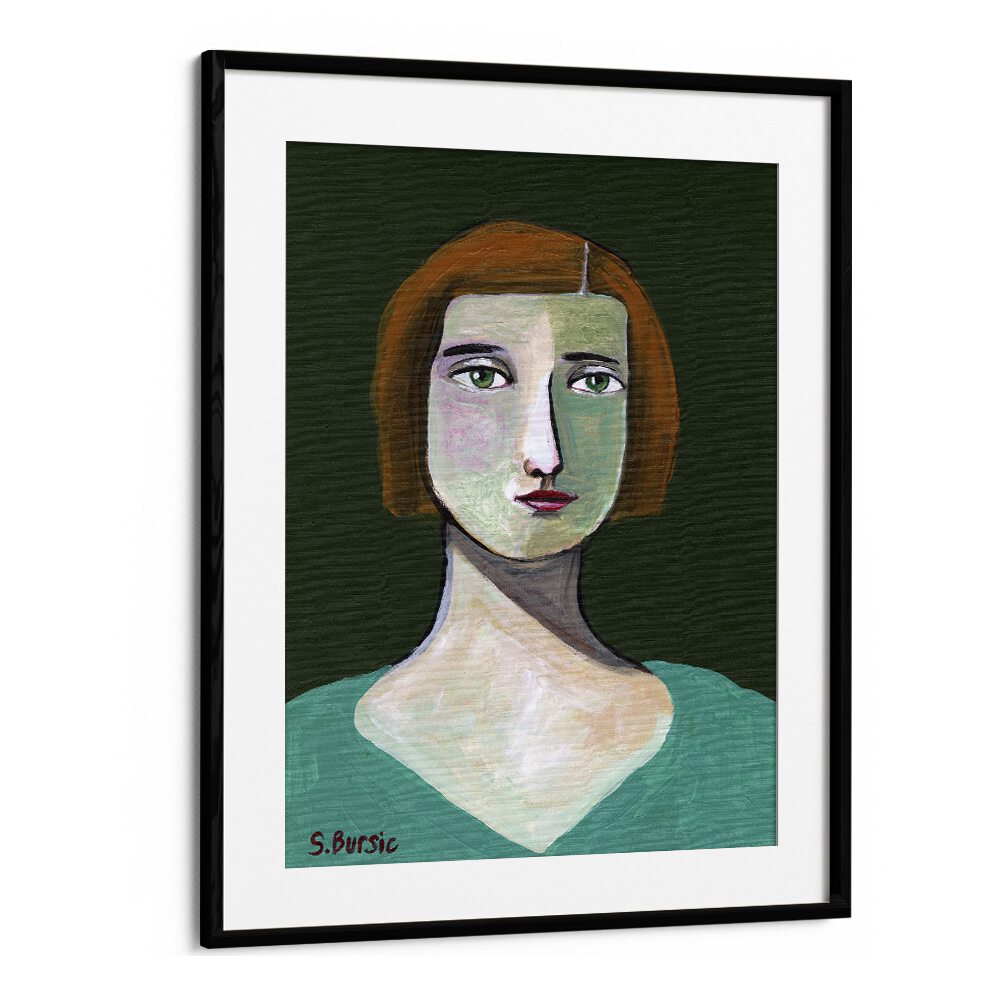 Vintage painting - GREEN LADY by Asianmonk