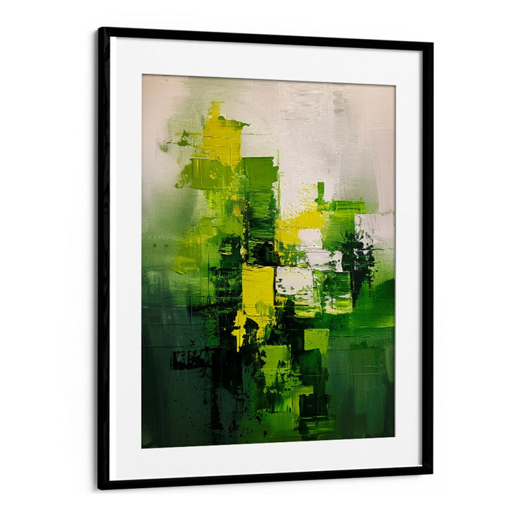 Vibrant green hues in CONTEMPORART - MATCHA I, ABSTRACT PAINTINGS by Philippe HUGONNARD showcase artistic elegance.