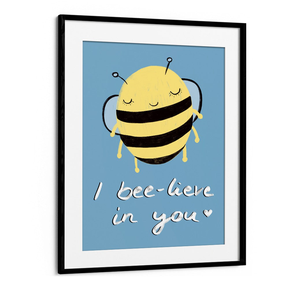Bright and cheerful I BEE-LIVE IN YOU, KIDS ROOM PAINTINGS, perfect for inspiring positivity in children's spaces.