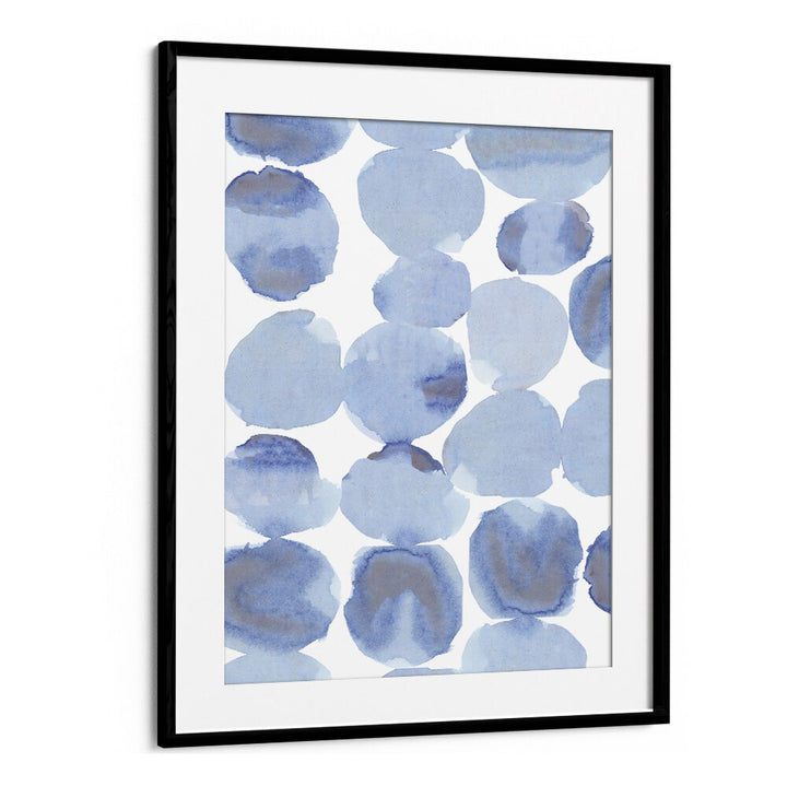 Vibrant circles in soothing blue and violet hues from the BLUE VIOLET GRIS WATERCOLOUR I, ABSTRACT PAINTINGS collection.