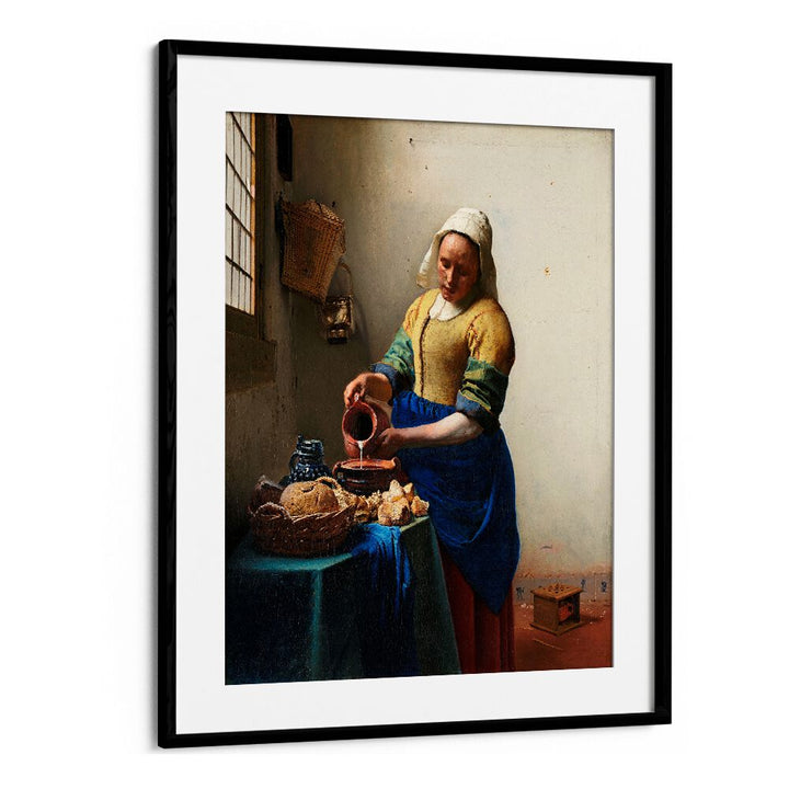 THE MILKMAID (CA. 1660)  BY JOHANNES VERMEER, VINTAGE PAINTINGS