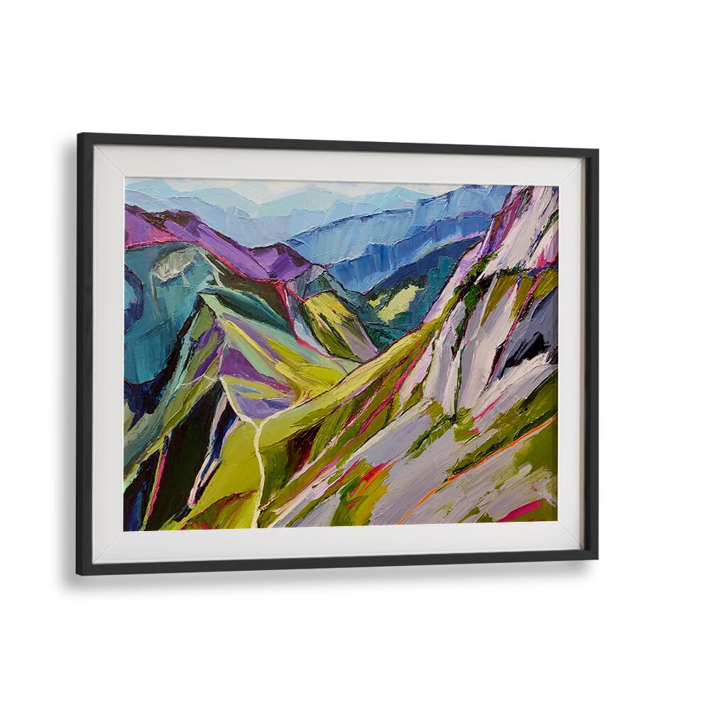HIKING IN THE SWISS ALPS I , LANDSCAPE PAINTINGS