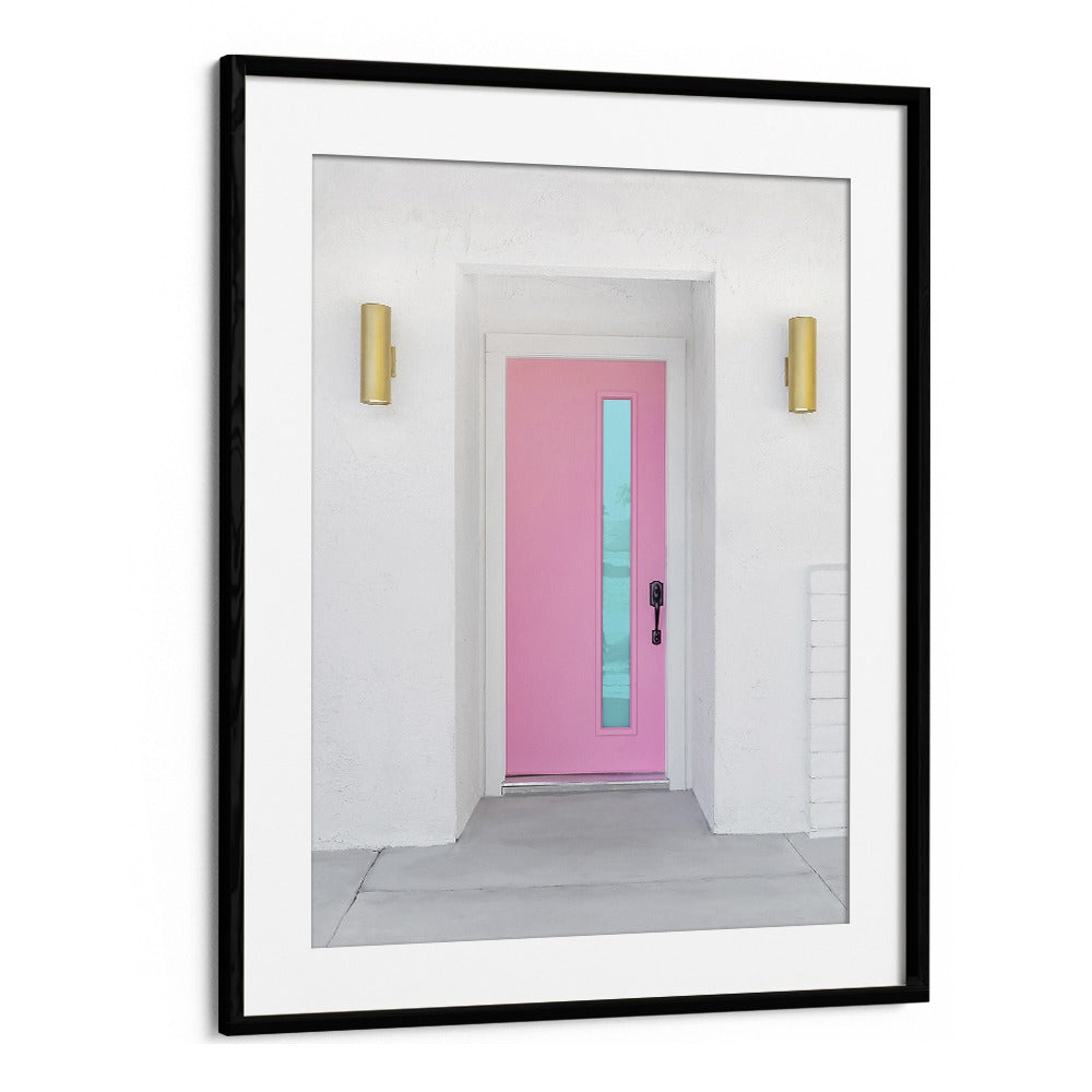 surreal painting - PINK DOOR WITH A BLUE WINDOW by Asianmonk